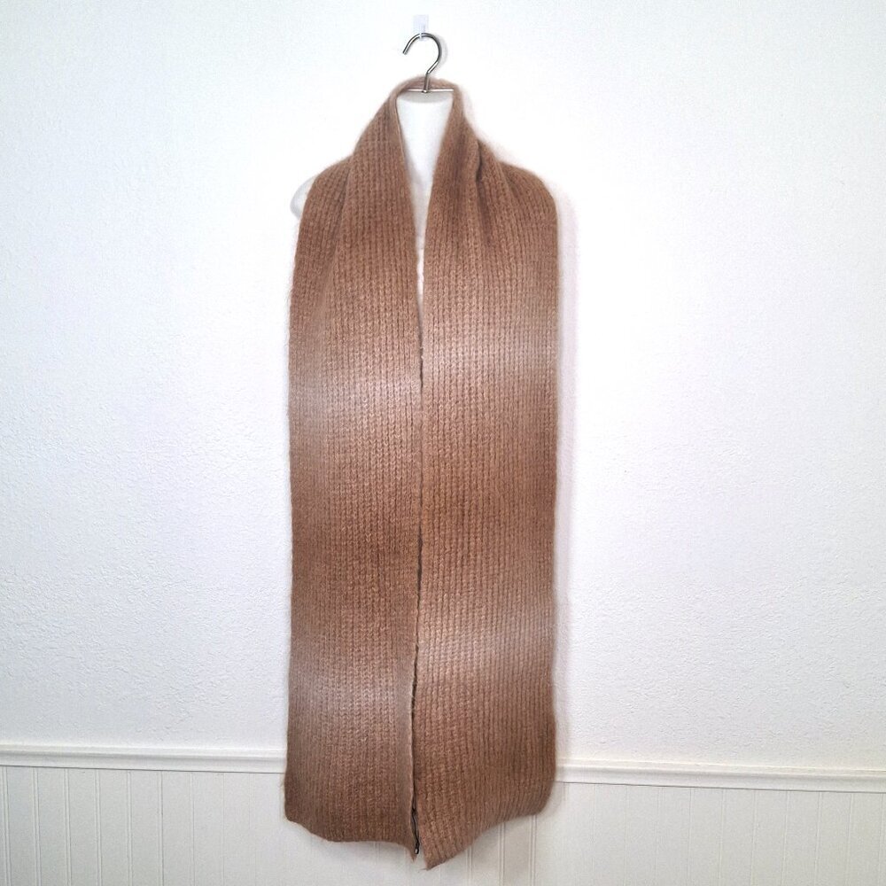 Banana Republic Alpaca Scarf 89 X 11.5 Chunky Oversized Ombre Neutral Minimalist